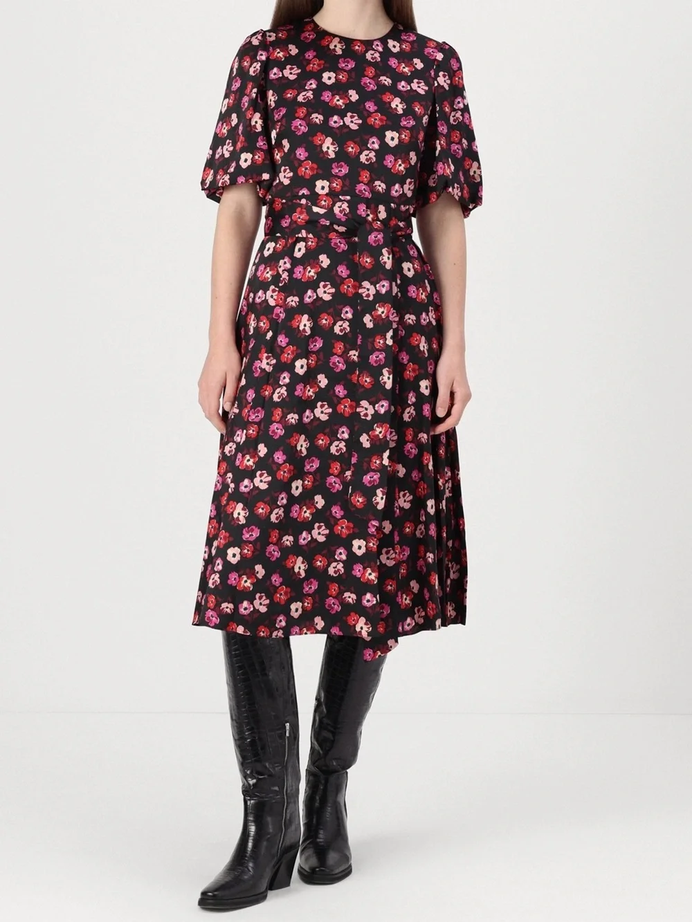 Kate Spade New York Fall Poppies Floral Matinee Belted Dress size 6 NWOT